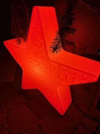 Aussenbeleuchtung Solarstern rot
